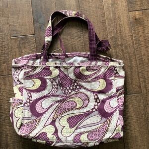 ThirtyOne Purple and White Paisley Tote